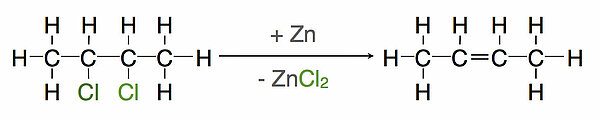 Dehalogenierung mit Zink